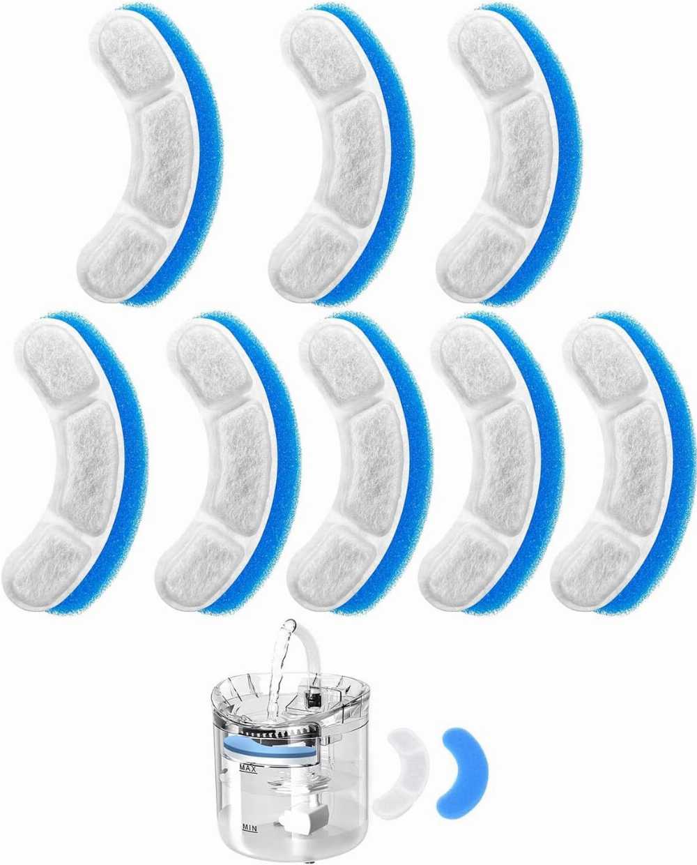 8PCS Cat Water Fountain Filter