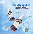 Pack of 2 FEG Hair Growth Spray Plus Derma Roller, Suitable For Both Men and Women
