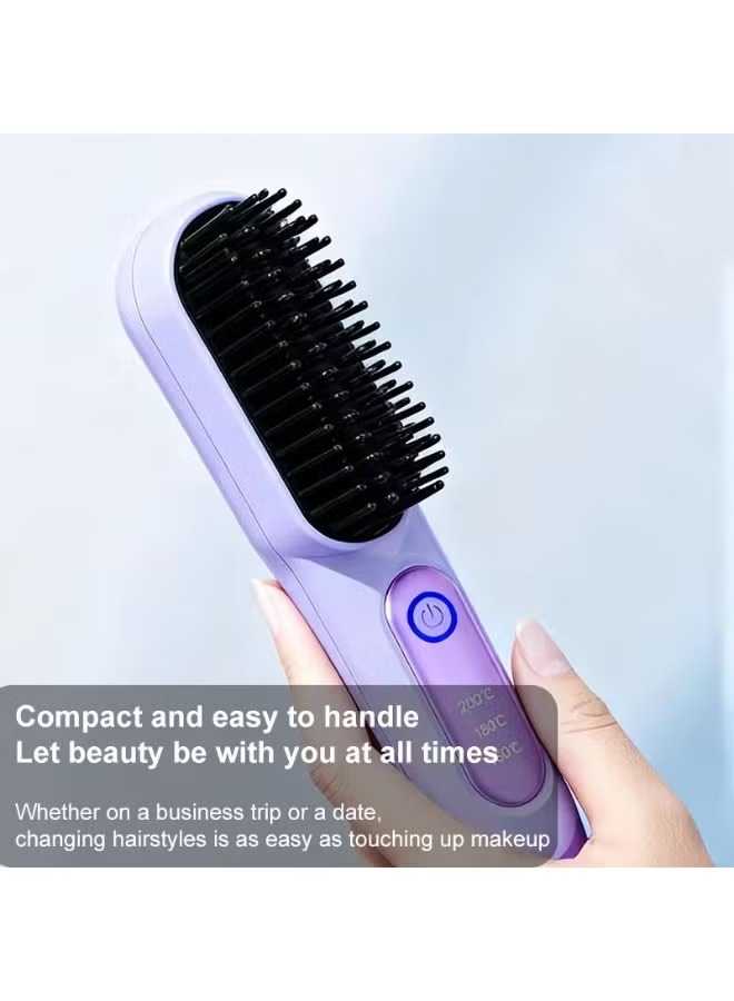 Portable Cordless Hair Straightener Brush