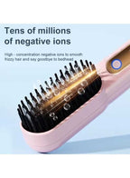 Portable Cordless Hair Straightener Brush