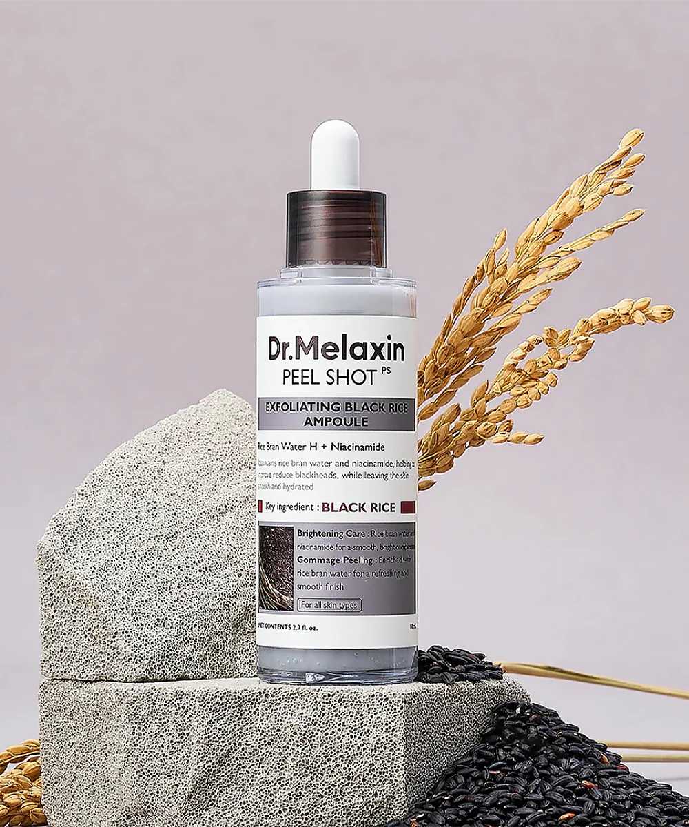 Dr. Melaxin – Peel Shot Exfoliating Black Rice Ampoule