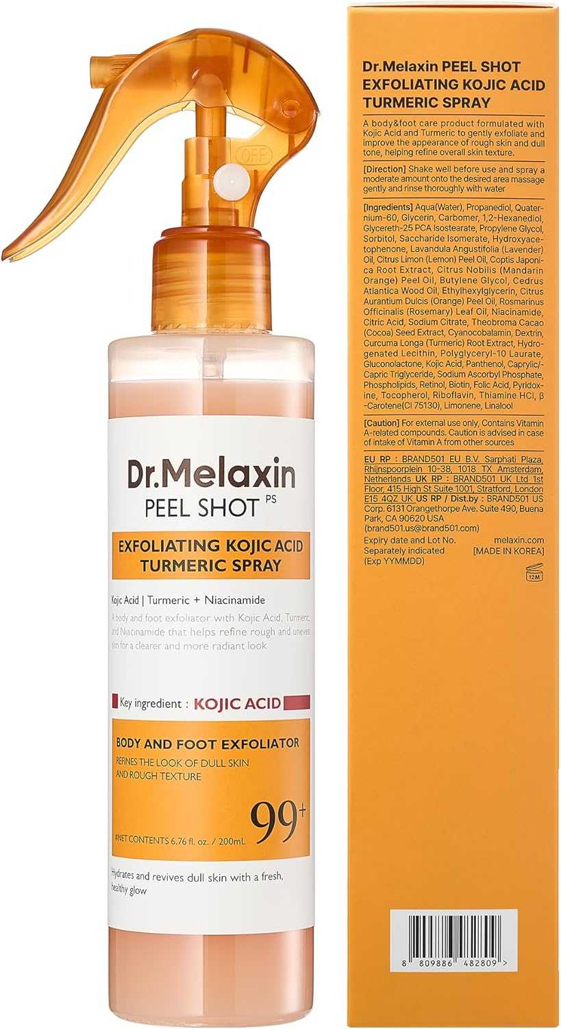 Dr.Melaxin Peel Shot Exfoliating Kojic Acid Turmeric Spray 200ml