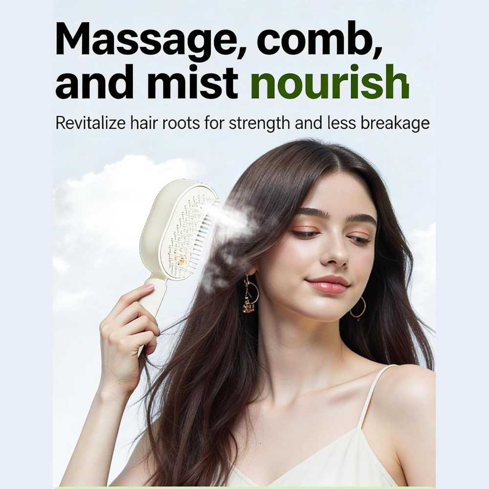 Steam Brush  Rechargeable Detangling Tool with Oil