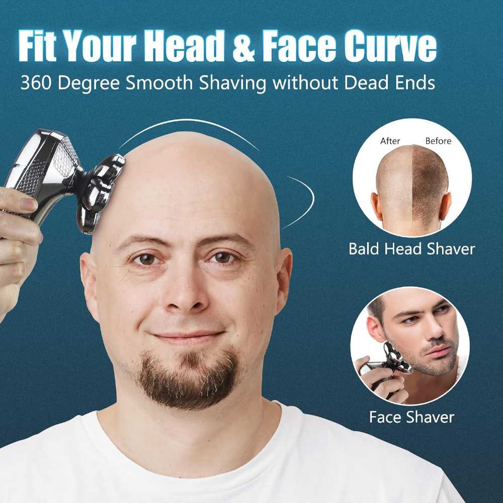 Cordless Bald Head Shaver for Men 7D